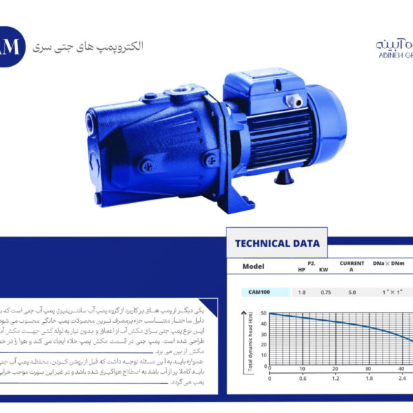مشخصات و نمودار پمپ ابکو سری cam100