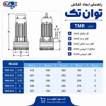 مشخصات ابعادی کفکش توان تک