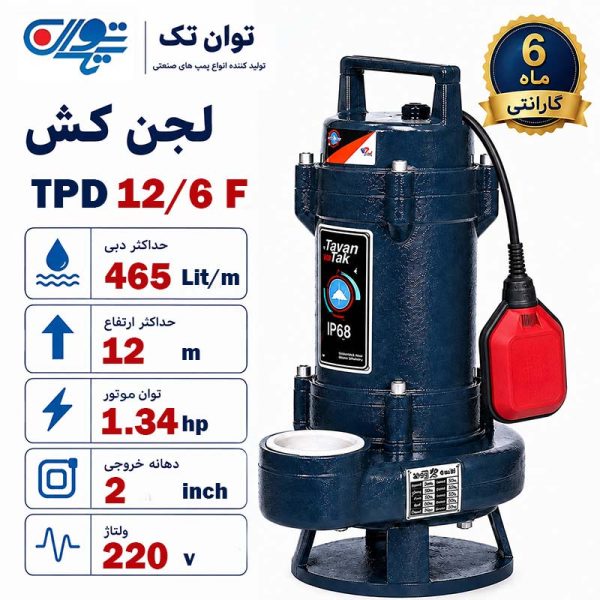 لجن کش توان تک 12 متری فلوتر 2 اینچ TPD 12/6F